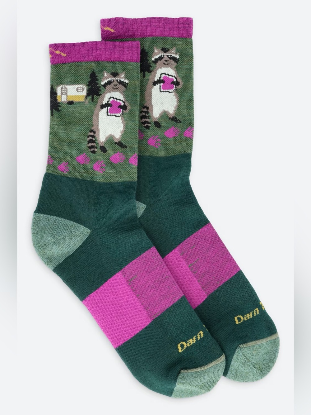 DARN TOUGH Critter Club Raccoon Micro Crew Lightweight Sock